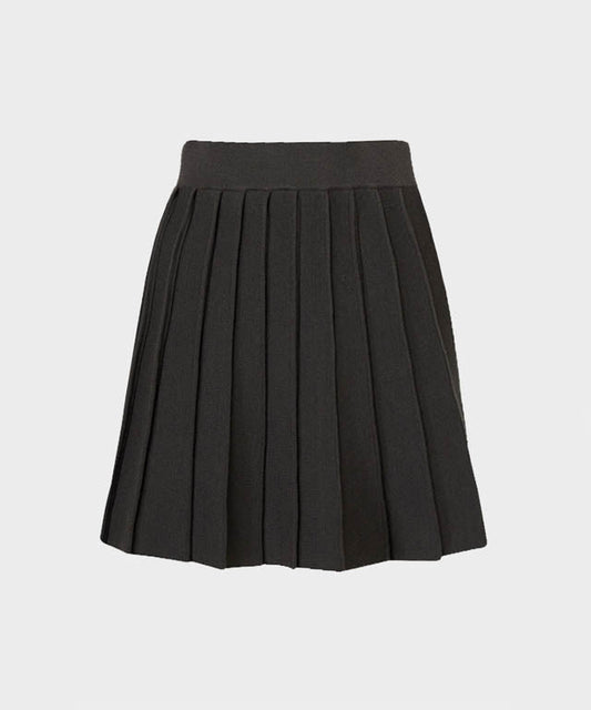 Anell Golf French Wool Skirt - Charcoal