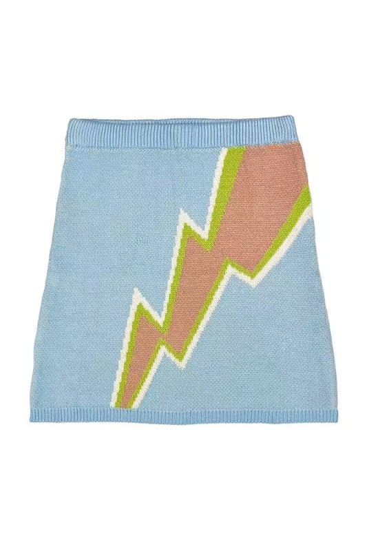 Lightning bolt sweater skirt