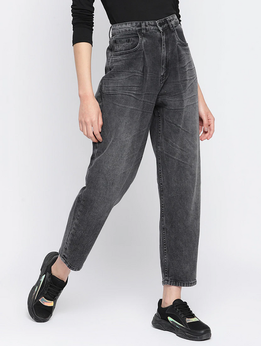 Women High Rise Denim Jeans(Size32)(Colorgrey)