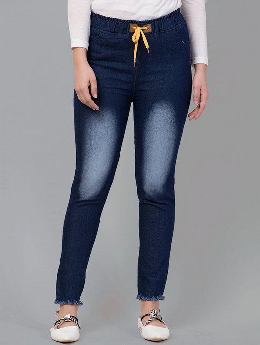 Women High Rise Denim Jeans(Size32)(Colornavy blue)