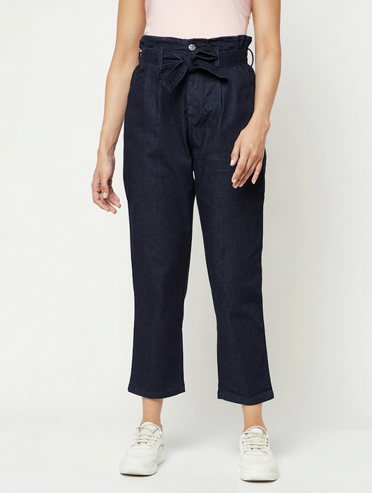 Women High Rise Denim Jeans(Size32)(Colornavy blue)